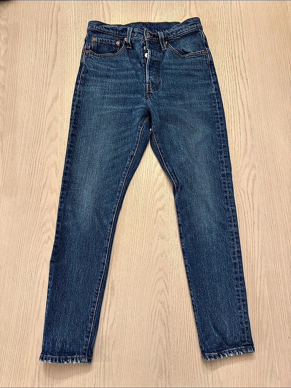 Levi's 501 high rise Straight Leg Jeans Blue Waist 26 Inseam 28